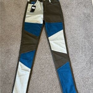 Colorblock Skinny Jeans